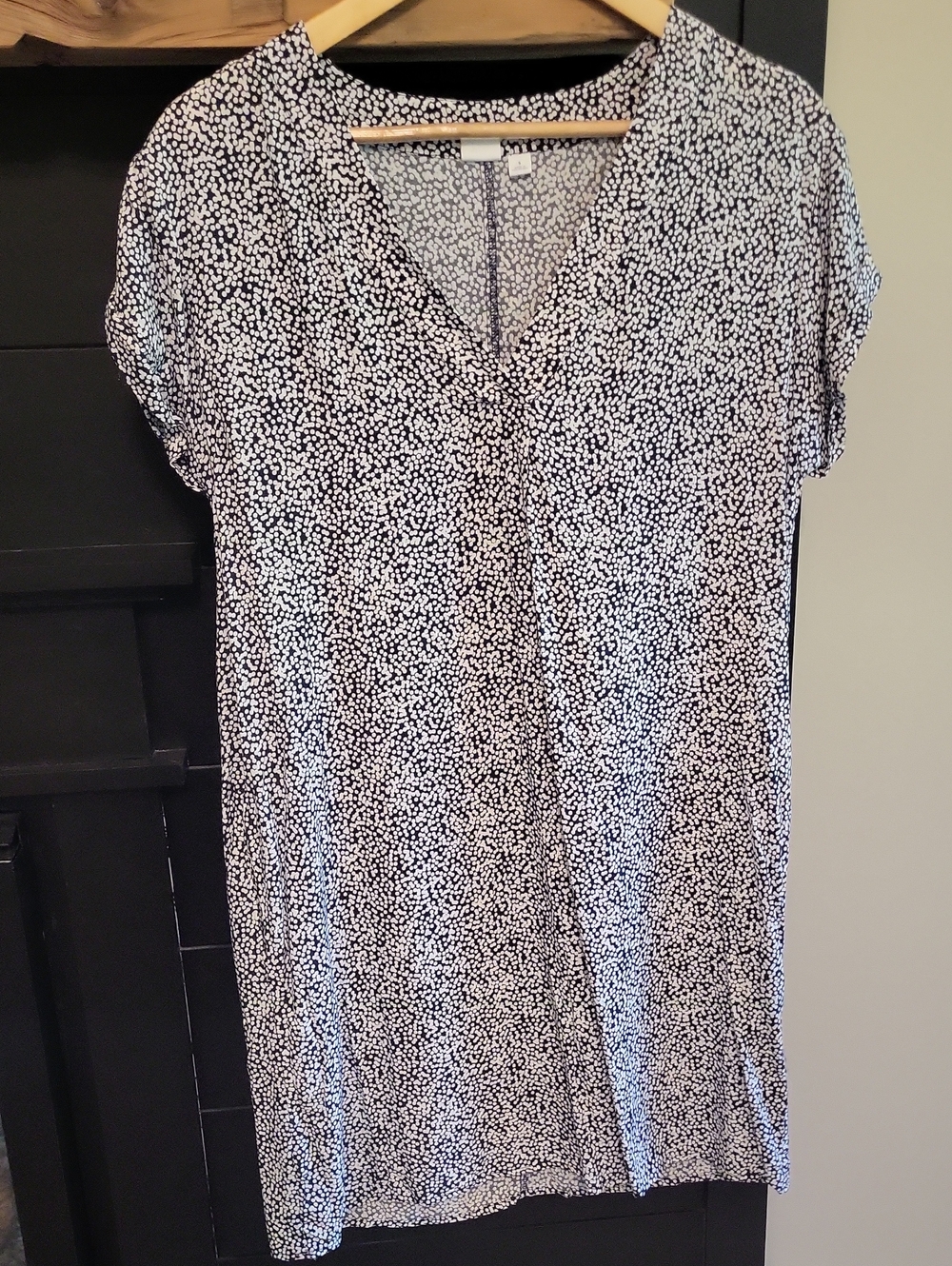 GAP Black Dress with White Speckled Print